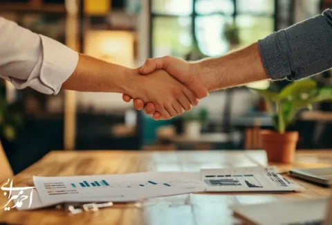 مشاور حرفه‌ای در حال توافق شراکت خدماتی با بنیان‌گذار استارتاپ