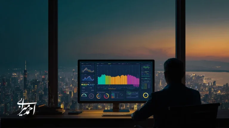 تصویر داشبورد مدیریت ریسک سرمایه‌گذاری با نقشه حرارتی، نمودار VaR، آزمون فشار و نمادهای تنوع‌بخشی ویژه بازار ایران