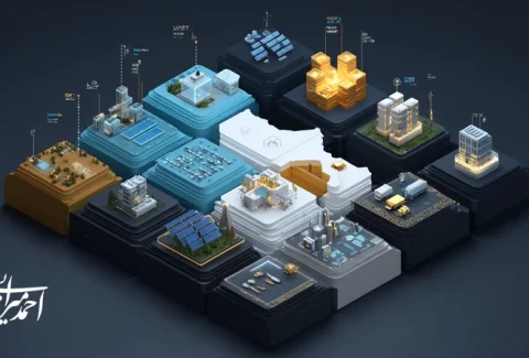 تصویر اینفوگرافیک از تحلیل فرصت‌های سرمایه‌گذاری ایران ۱۴۰۴ در صنایع نو و بازار دیجیتال؛ شامل فین‌تک، سلامت دیجیتال، انرژی‌های تجدیدپذیر و هوش مصنوعی.