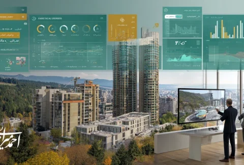 تصویر بازاریابی هدفمند املاک در تهران با داشبورد KPI و داستان‌گویی پروژه برای ماندگاری ذهنی برند ساختمانی