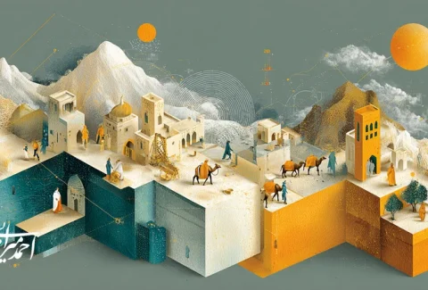 تصویر استراتژی‌های رشد گردشگری از تجربه‌های محلی ایران تا تبدیل به برند جهانی با نشان‌های محلی، نمودارهای داده و هویت بصری حرفه‌ای