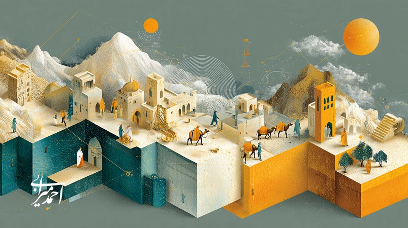 تصویر استراتژی‌های رشد گردشگری از تجربه‌های محلی ایران تا تبدیل به برند جهانی با نشان‌های محلی، نمودارهای داده و هویت بصری حرفه‌ای