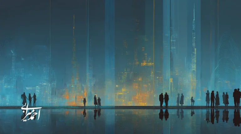 نمایی آینده‌نگر از سرمایه‌گذاری هوش مصنوعی در ایران با جریان‌های داده و شبکه‌ها؛ نماد آینده بازار داده و اقتصاد داده‌محور.