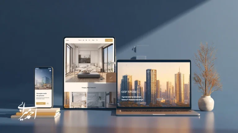 تصویر تحول تبلیغات املاک دیجیتال از آگهی تا تجربه تعاملی با تور مجازی، پلان و پیام‌های پیگیری هدفمند