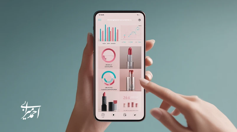 رشد برندهای آرایشی در دنیای دیجیتال با محتوای آموزشی، تعامل احساسی و ابزارهای AI؛ رابط کاربری فارسی با تست مجازی رنگ و نمودارهای تحلیل عملکرد