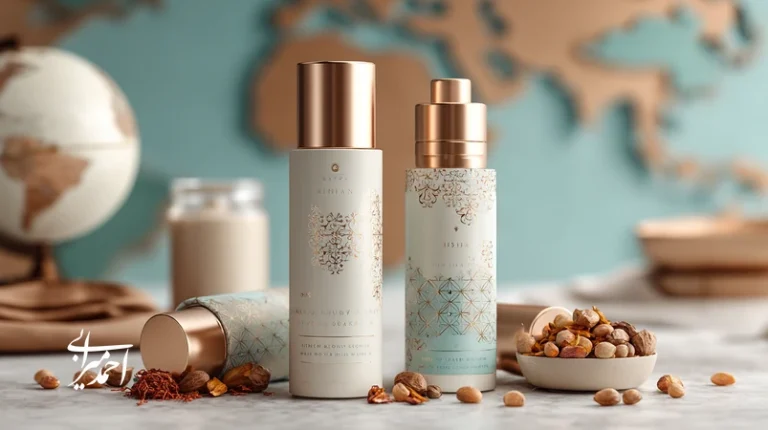 تصویر شاخص روایت جهانی برندهای آرایشی ایرانی با بسته‌بندی مینیمال، موتیف‌های ایرانی، زعفران و گلاب و تمرکز بر جهانی‌سازی برند