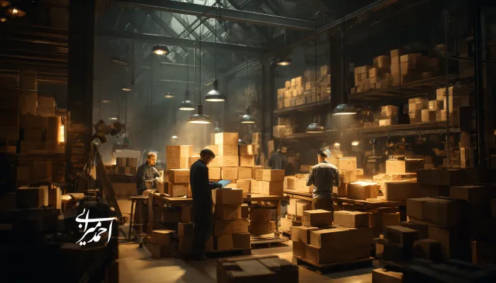 تیم انبار و لجستیک در حال ثبت و مدیریت بسته‌ها؛ اهمیت ستاره شمالی فروش (NSP) در مدیریت گردش کالا، کاهش خطا و هماهنگی عملیات.