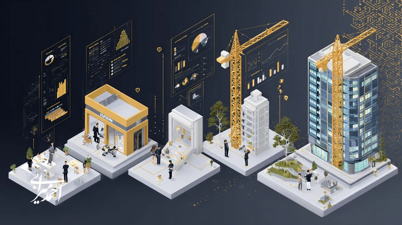 مسیر رشد کسبوکار املاک در ایران از کارگزاری تا برند توسعهگر با تمرکز بر داده، مزیت رقابتی و توسعه پروژههای ساختمانی