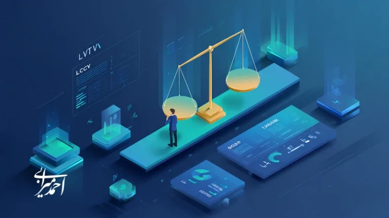 تصویر مفهومی از VC هوشمند که تعادل میان رشد سریع و ریسک پایدار را با نمودار رشد، سپر حفاظت و داشبورد شاخص‌ها مثل LTV/CAC و Burn Multiple نشان می‌دهد.