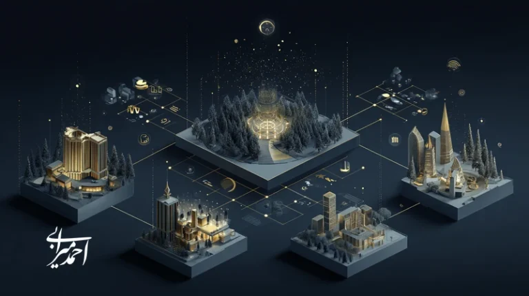 تصویر مفهومی تفکر سیستمی در مدیریت ریسک سرمایه‌گذاری با حلقه‌های بازخورد، تنوع‌سازی پرتفوی، تحلیل رفتاری و داده‌محوری برای سرمایه‌گذاری هوشمند.