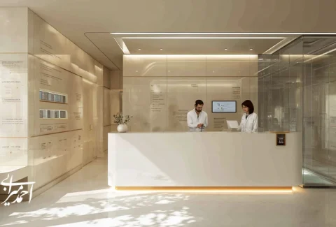 تصویر بازاریابی مبتنی بر اعتماد در صنعت زیبایی؛ کلینیک مدرن ایرانی با نمایش محتوای آموزشی و گفت‌وگوی مشاور برای فروش نرم و برندسازی پایدار