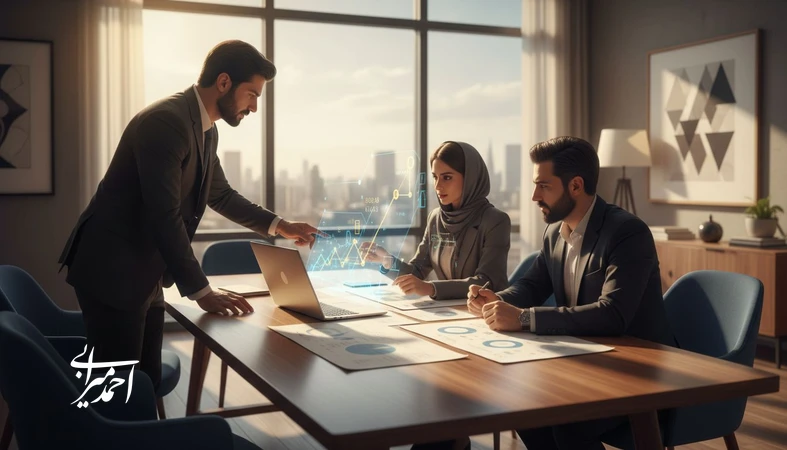 جلسه مدیریتی برای تحلیل مدل‌های درآمدزایی از هوش مصنوعی و مسیرهای پایدار افزایش سود در کسب‌وکار
