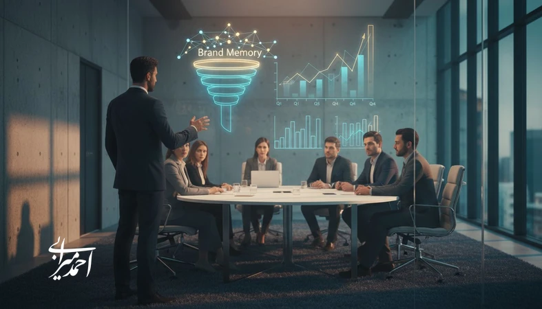 جلسه مدیریتی برای طراحی تبلیغات اثرگذار و کمپین برندینگ با تمرکز بر ماندگاری برند در ذهن مشتری