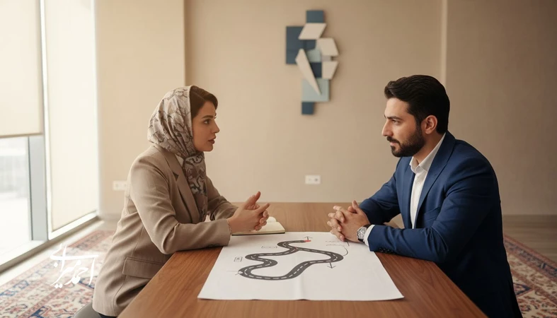 نقشه یادگیری ارتباطات مؤثر برای مشاوران املاک با تمرکز بر شنیدن فعال و اعتمادسازی در جلسه مشاوره