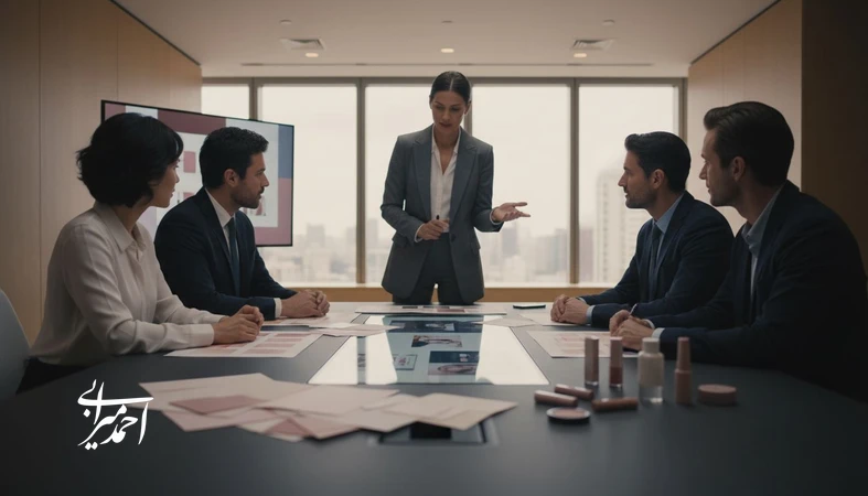 جلسه رهبری مؤثر در برند آرایشی برای ساخت تیم خلاق و حرفه‌ای و برنامه‌ریزی کمپین‌های زیبایی