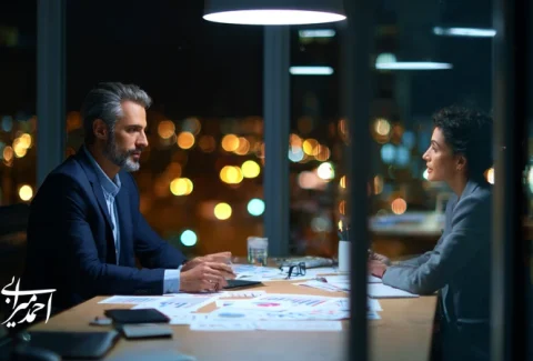 جلسه کوچینگ مدیران برای بهبود تصمیم‌گیری استراتژیک در یک شرکت ایرانی