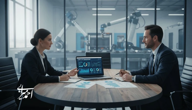 جلسه مذاکره فروش صنعتی با تمرکز بر هزینه مالکیت (TCO) و تبدیل مذاکره قیمت به مذاکره ارزش