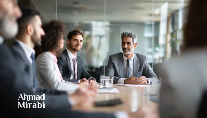 ईरान और भारत के व्यावसायिक प्रतिनिधियों के बीच एक औपचारिक बैठक, जो भरोसे, पेशेवर संवाद और दीर्घकालिक सहयोग पर आधारित अंतरराष्ट्रीय व्यापारिक संबंधों को दर्शाती है।