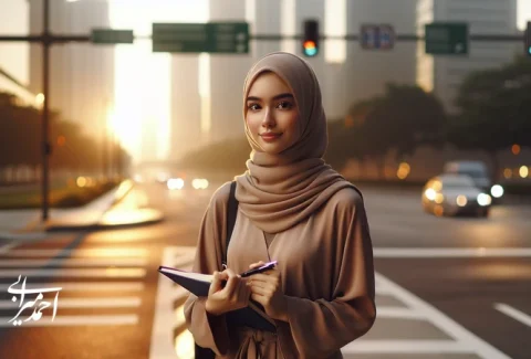 دختری جوان در حال تصمیم‌گیری برای انتخاب مسیر زندگی؛ تصویر مفهومی از شجاعت انتخاب، عزت‌نفس و خودشناسی