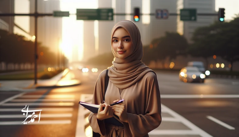 دختری جوان در حال تصمیم‌گیری برای انتخاب مسیر زندگی؛ تصویر مفهومی از شجاعت انتخاب، عزت‌نفس و خودشناسی