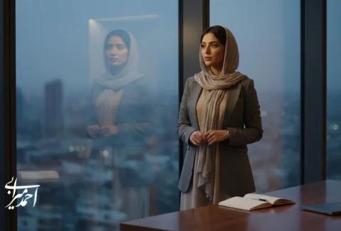 تصویر مفهومی از دختری که با باور «کافی نیستم» روبه‌روست و در مسیر خودآگاهی و ارزشمندی ذاتی قدم می‌گذارد