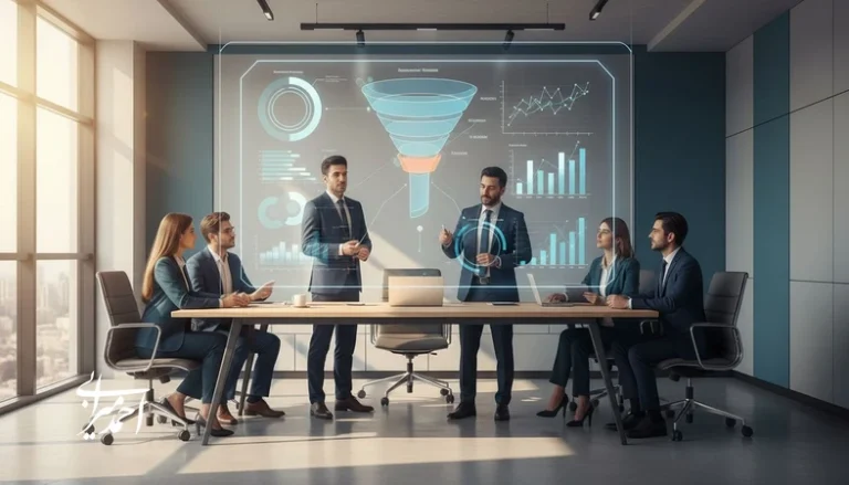 جلسه تحلیل قیف فروش و KPIها برای رشد قابل پیش بینی و شناسایی گلوگاه های فروش