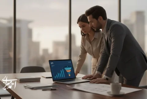 تحلیل داده‌محور قیف فروش املاک با داشبورد KPI برای تبدیل لید سرد به قرارداد