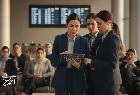 رهبری بحران در گردشگری؛ مدیر تور در حال مدیریت کنسلی و نارضایتی جمعی و بازسازی اعتماد برند در فرودگاه