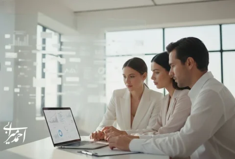 تصویر مفهومی از نوشتن پیام تبلیغاتی آرایشی مبتنی بر شواهد و شفافیت برای افزایش اعتماد و نرخ تبدیل