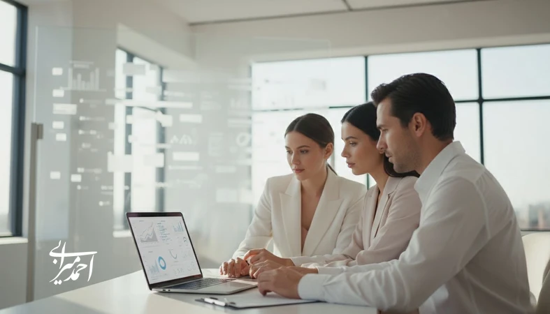 تصویر مفهومی از نوشتن پیام تبلیغاتی آرایشی مبتنی بر شواهد و شفافیت برای افزایش اعتماد و نرخ تبدیل