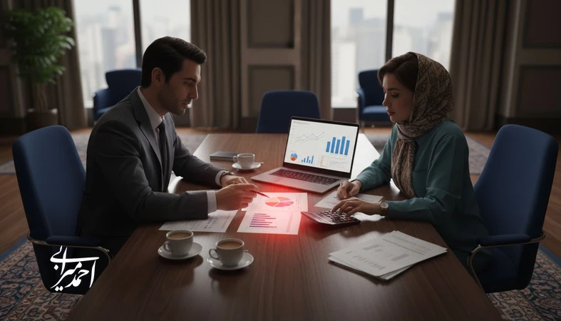 جلسه بررسی صورت‌های مالی کسب‌وکار کوچک برای تصمیم خرید شریک و شناسایی نشانه‌های پنهان و کیفیت سود