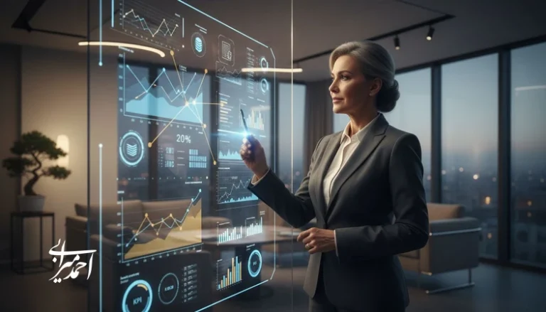 مدیر در حال تحلیل سیگنال‌های بازار برای تشخیص ترندهای هوش مصنوعی و موج بعدی AI