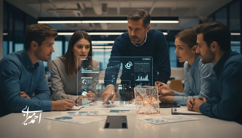 تصویر مفهومی از نشت سود خدماتی در کسب‌وکار خدماتی؛ بررسی قیمت‌گذاری، بهره‌وری تیم و مدیریت ظرفیت با نمودار و داشبورد